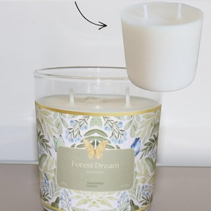 Forest Dream Duftkerze zum Nachfüllen Kerze im Glas Gastgeschenk für Sie Einweihungsgeschenk Entspannung Zuhause Hochwertige Duftkerze