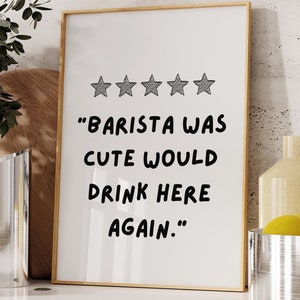 Trendy Kaffee Poster Retro Kaffee Bar Druck Lustige Espresso Wand Kunst Küche Dekor Kaffee Addicts Druck Geschenk für Kaffeeliebhaber Geschenk für Sie