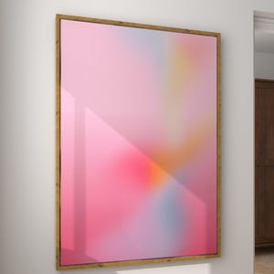 Aura Print Gradient Spiritual Gift for her Dopamine Decor Pink Art Poster Pink Wall Art Light Digital Download Wellness Print Aura Poster