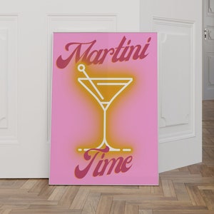 Martini Poster Aperol Spritz Print Martini Wall Art Kitchen Decor Bar Cart Prints Cocktail Sign Martini Wall Art Cocktail Poster Digitaal