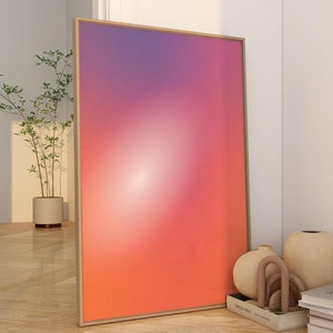 Purple Aura Wall Art Preppy Print Psychedelic Dopamine Decor Aesthetic Room Decor Gradient Aura Print Spiritual Gift for her Digtal Download