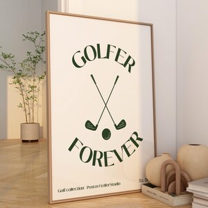 golf poster minimalistic sports poster gift for golf mum gift for golf dad golfball wall art aesthetic room decor digital download