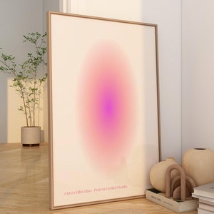 Boho Room Decor Aura Poster Spiritual Gift for her Girly Room Decor Pink Gradient Wall Art Digital Download Aura Print Y2K Poster Aesthetic