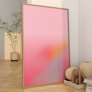 Gradient Aura Poster Aura Print Pink Aura Wall Art Light Pink Aura Wellness Wall Art Gradient Colourful Aura Poster Pink Wall Art Digital