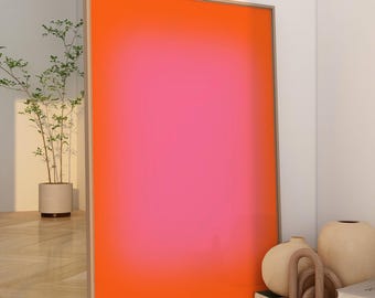 Aura Poster Red Rose Gradient Print, Dopamin Poster Red, Psychedelic Print Red, Gradient Wall Art, Aura Wall Art, Aura Print Red Light Pink