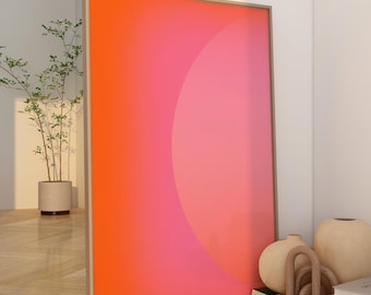 Aura Wall Art, Dopamin Poster Light Pink Orange, Gradient Wall Art Pink, Aura Print, Psychedelic Poster, Aura Poster Gradient Print Pink