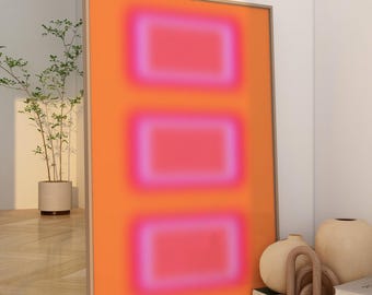 Gradient Wall Art Dopamin Decor Poster Aura Poster Aura Print Aura Wall Art Light Pink Aura Wellness Wall Art Gradient Colourful Print