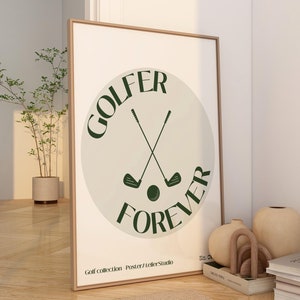 aesthetic room decor golf poster sports wall art golf gift for mum golf gift for dad gift for golfer minimalistic print digital download