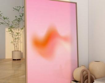 Aura Poster Rosa, Gradient Poster, Zirkus Kunst, Aura Poster, Gradient Wall Art
