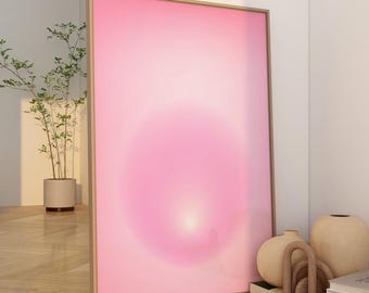 Pink Gradient Wall Art, Aura Poster, Dopamin Decor Poster, Aura Print