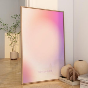 Gradient Aura Wall Art Dopamine Print Psychedelic Poster Aesthetic Room Decor Housewarming Gift for her Digital Download Printable Wall Art