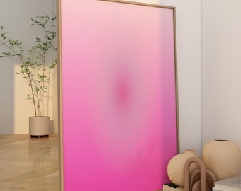 Gradient Aura Poster Pink Art, Dopamin Poster, Aura Poster, Aura Wall Art
