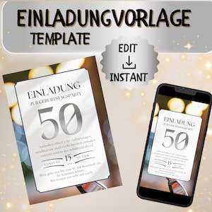 Digitale Einladung Personalisiert Whats App Einladung Save the Date Geburtstag Einladung fürs Handy Einladung 50. Geburtstag eCard Digital