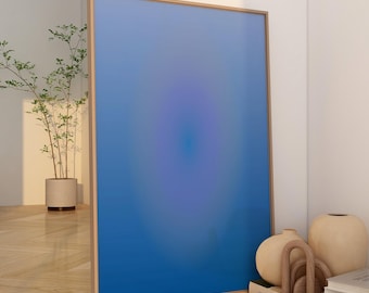 Dopamin Poster Blue, Aura Wall Art, Colorful Gradient Print (Digital Download)