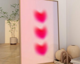 Aura Poster Rosa, Gradient Poster, Love Poster, Zirkus Kunst, Rosa Wall Art