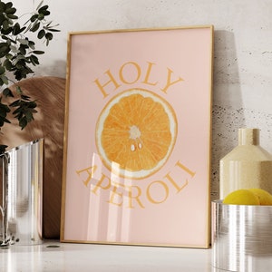 Impresión de Aperol Spritz, Póster de Aperol Spritz, Decoración de cocina, Impresión de carrito de bar, Póster de cóctel, Arte de pared imprimible naranja, Regalo para ella, Regalo para él