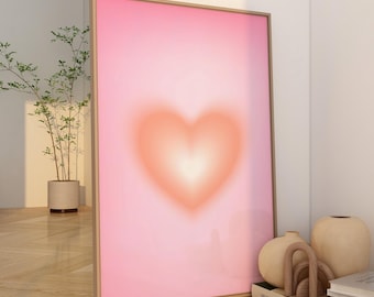 Love Poster, Girly Wall Art, Aura Poster Pink, Dopamin Decor Poster, Aura Print, Kids Room Wall Art