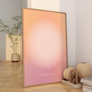 Aura Wall Art Dopamine Poster Psychedelic Print Aesthetic Room Decor Housewarming Gift Gradient Print Spiritual Gift for Her Digtal Download