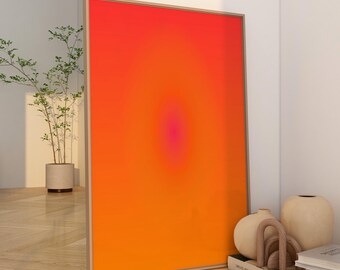 Dopamin Poster Red Orange Gradient Wall Art, Dopamin Poster, Aura Print, Colorful Gradient Print (Digital Download)