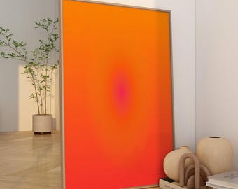 Dopamin Poster Orange Gradient Wall Art, Aura Poster, Colorful Gradient Print (Digital Download)