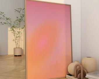 Dopamin Poster Purple Spark, Aura Print, Gradient Wall Art Orange, Gift for her