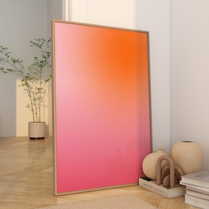 Pink Aura Wall Art Gradient Poster Spiritual Gift for Her Gradient Wall Art Printable Girly Wall Art Cute Apartment Decor Digital Download