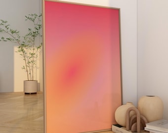 Dopamin Poster Red Spark, Gradient Wall Art Orange Red, Aura Poster