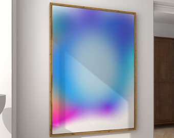 Blue Aura Poster Blue Gradient Aura Poster Vintage Positive Energy Poster Trendy Wall Art Spiritual Poster Blue Print Digital Poster Decor