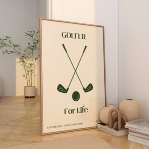 Vintage Golf Wall Decor Preppy Golf Poster Retro Sports Poster Sports Golf Gifts for Women Golf Gifts for Men Digital Download