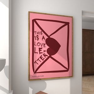 Love Poster, Poster Vintage, Digitales Poster, Buntes Aura Poster, Positive Energie Poster, Poster-Set, Wege zu sagen Ich liebe dich, Liebesbrief