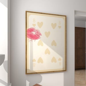 Impression de porte-bonheur, art mural porte-bonheur, affiche de porte-bonheur, art féminin divin, texte rétro, syndrome de la fille chanceuse, as de coeur, téléchargement numérique