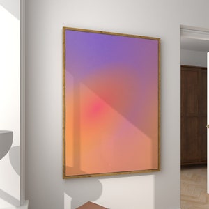 Gradient Aura Poster Pink Orange Gradient Art Aura Energy Spiritual Wall Art Gift Aura Print Manifestation Poster Colorful Digital Download