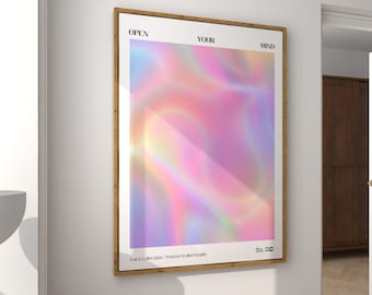 Positive Affirmation Angel Number Poster Vintage Angel Aura Aura Poster Open Mind Aura Print Aura Art Aesthetic Room Decor Digital Download