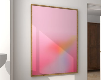 Gradient Aura Poster, Aura Print, Pink Aura Wall Art, Light Pink Aura, Wellness Wall Art, Gradient Poster, Abstract Pink Wall Art, Digital
