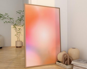 Gradient Aura Poster Spiritual Art Preppy Poster Aesthetic Room Decor Preppy Aura Wall Art Psychedelic Decor Dopamine Aura Print Digital