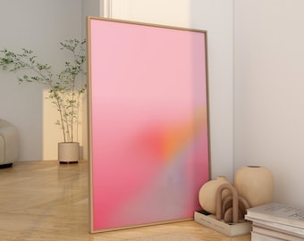Gradient Aura Poster Aura Print Pink Aura Wall Art Light Pink Aura Wellness Wall Art Gradient Colourful Aura Poster Pink Wall Art Digital