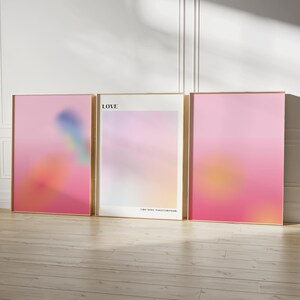 Preppy Room Decor Aura Poster Gallery Wall Set Aura Wall Art Gradient Spiritual Poster Angel Number Poster Psychedelic Digital Download