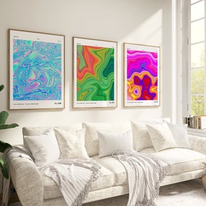 Love Aura Poster 3er Poster Set Artful Wall Set Psychedelic Decor Spiritual Poster Aura Wall Art Aura Print Aura Energy Digital Download