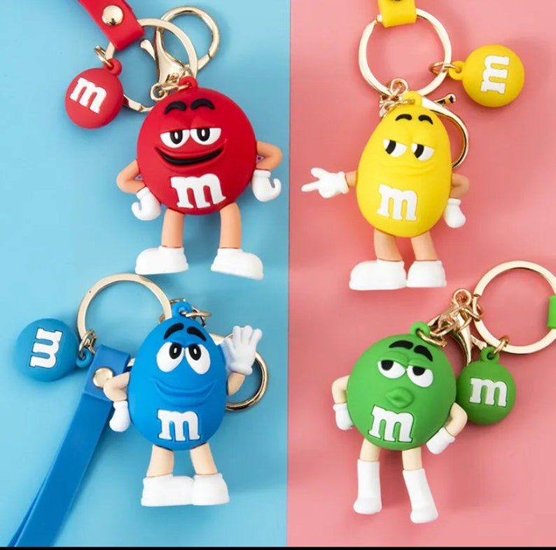 M&M Keychain, Novelty Keychain, Fun Keychain, Colorful Keychain, Snack ...