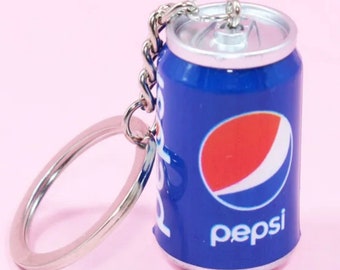 Pepsi keychain, Fun Keychain, Drink Keychain, Novelty Keychain