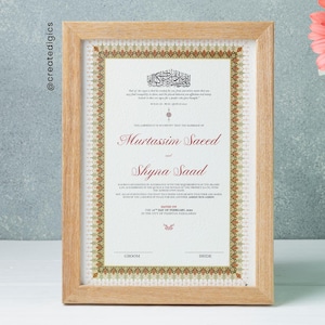 Editable Muslim Wedding Invitation, Modern Nikkah Invitation, Islamic Wedding Invite, Editable Photoshop Template, Mobile & Printable