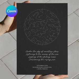 Sternenkarte nach Datum, Kunstdruck „Die Nacht, in der wir uns kennenlernten“, personalisiertes Himmelsposter, individuelles Geschenk zum Jahrestag für Paare, Erinnerungsstück zum Valentinstag, digitaler Download