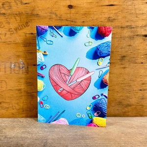 Charming Knitting Greeting Card - Instant Download