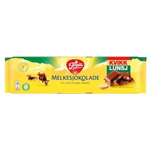 Milk Chocolate with Biscuits and Sea Salt | Freia Kvikk Lunsj | Dessert Gift | Chocolate Delight | Luxurious Treat | Chocolate Gift Idea