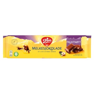 Freia Fruit Nut Chocolate | Milk Chocolate Hazelnut Bar | Raisin Delight | Chocolate Gift | Indulgence Treat | Delicious Gift Surprise
