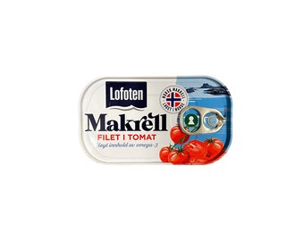 Delicious Norwegian Lofoten Mackerel in Tomato 5 Pcs - Premium Canned Seafood with a Fresh and Juicy Twist