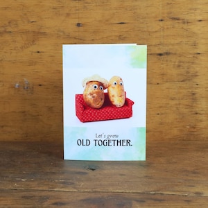 Tarjeta plegable "Love Potato" / Descarga instantánea / Tarjeta con encanto divertido / Tarjeta de cumpleaños / Tarjeta de aniversario / Regalo para un amigo