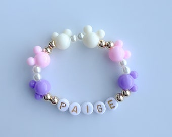 Mickey and Name Bracelet | Personalized Name Bracelet | Disney Bracelet | Custom Bracelet | Mickey Bracelet | Disney Vacation Bracelet