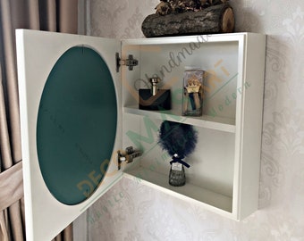 Bathroom Cabinet Wall Mounted / Floating Shelf Wooden Wall Decor / Medicine Cabinet With Mirror /  Kitchen Organizer / Washbasin Mirror