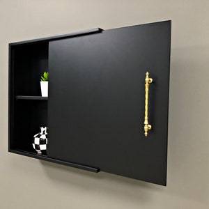 Wooden Wall Cabinet With Custom Color And Size Options / Medicine Cabinet / Minimalist Floating Shelf Wooden Wall Decor / Wooden Cabinet